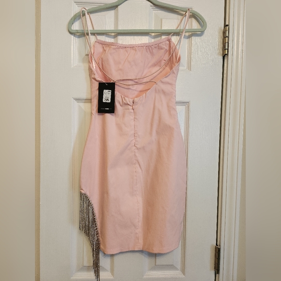 Fashion Nova Borrowed Hearts Mini Dress in Light Pink Size S NWT - Picture 6 of 10